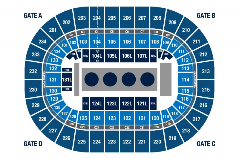 U.S. Olympic Team Trials Wrestling Seating Chart