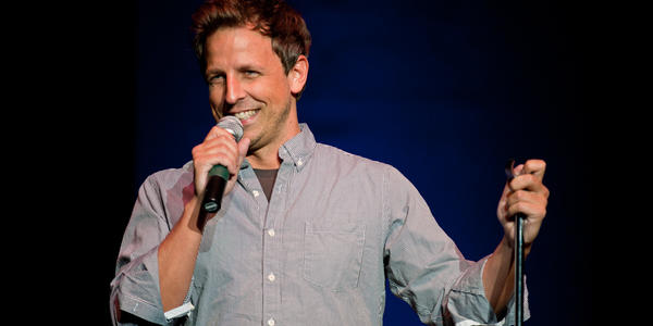 Saturday Night Live comedian and head writer Seth Meyers performs his stand-up act at the Bryce Jordan Center in 2010